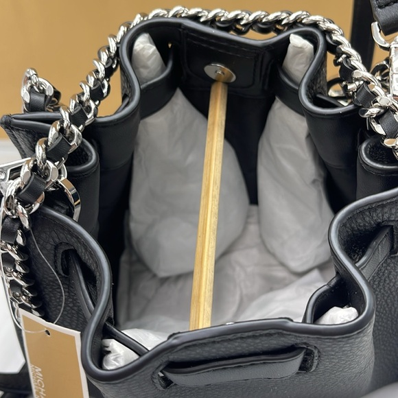 Michael Kors Women's Mina Sm Belted Chain Crossbody Bag - Black - Shoulder Bags - Picture 11 of 16